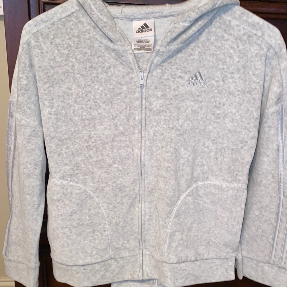 Girl’s Grey Adidas Track outfit. Jacket and pants.